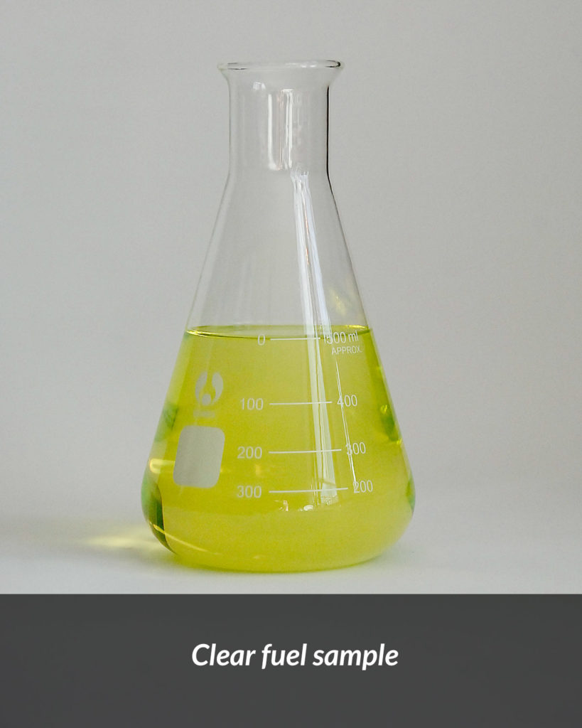 Clear fuel sample